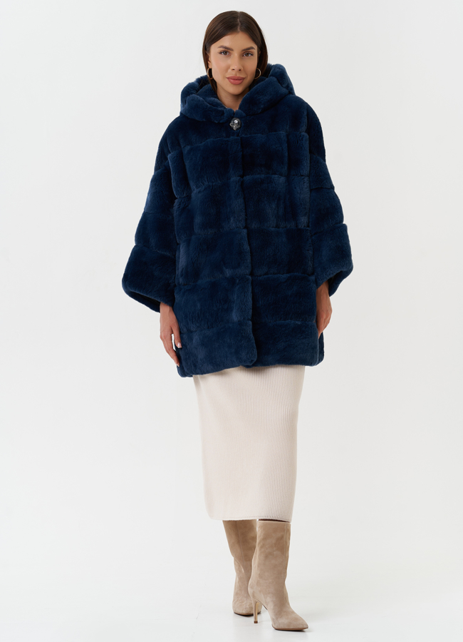 фото Женская шуба из меха кролика модель № 27841
