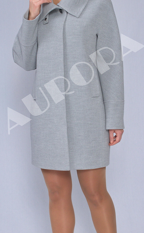 Пальто Aurora свободного кроя модель № 309 меха малина