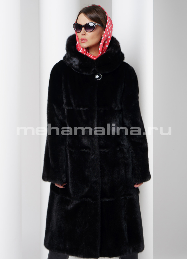 Шуба из скандинавской норки модель № S-516 универмаг малина