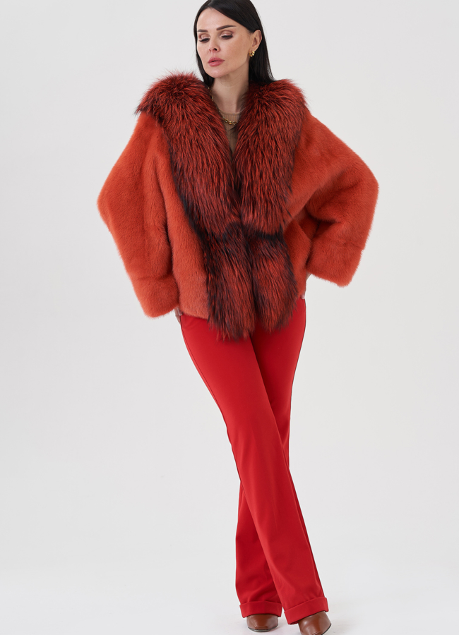 фото Женская норковая шуба  модель № 24660