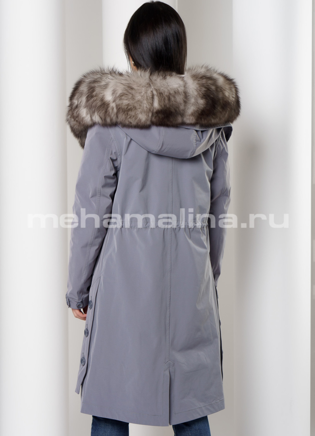 фото Женская парка с меховой отделкой модель № 3952