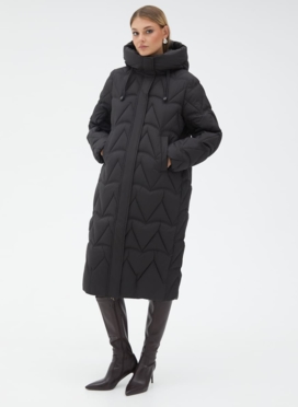 Женский пуховик черного цвета