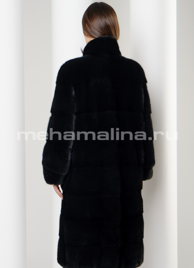 Шуба норка черная модель № S-579 универмаг малина