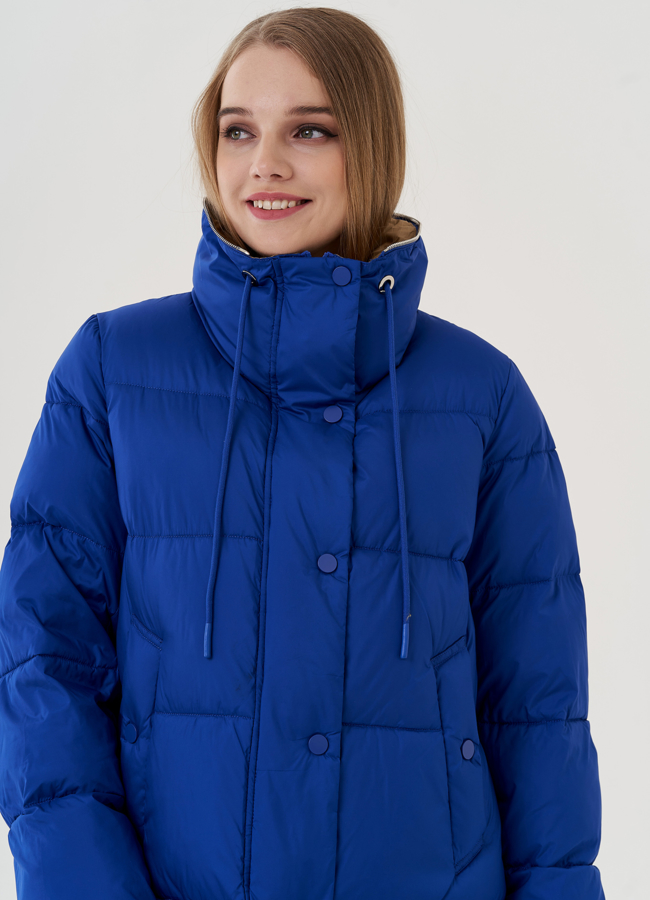 Пуховик женский с капюшоном  модель № 25032 универмаг малина