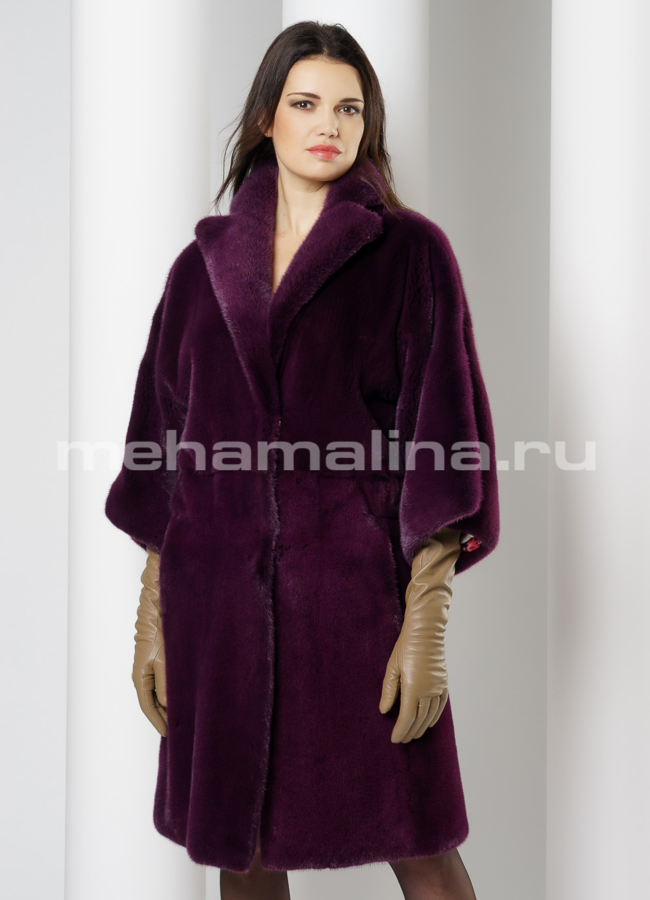 Норковая шуба модель № S-650 универмаг малина