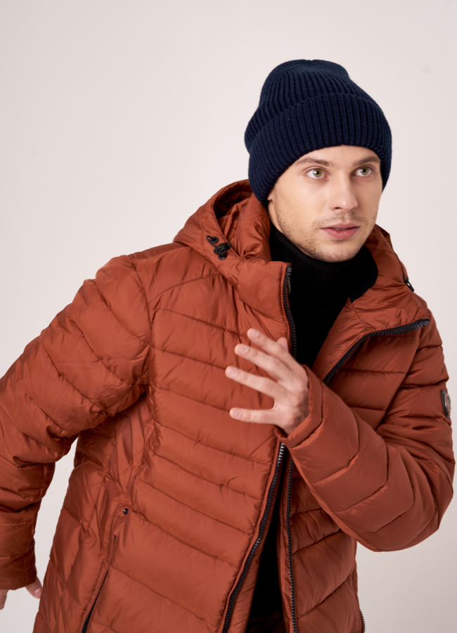 Шапка мужская темно синего цвета модель № MMH 10976 универмаг малина