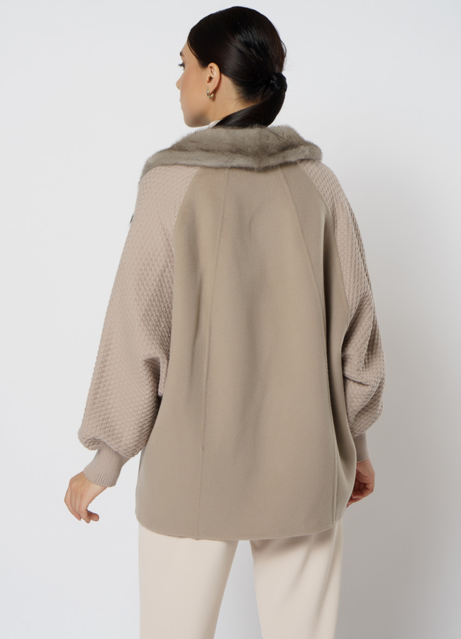 Кардиган с мехом модель № 2021-1 в кредит