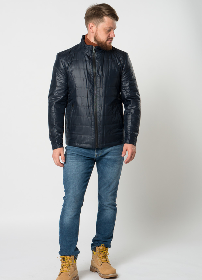 фото Мужская куртка с воротником стойкой модель № 21594