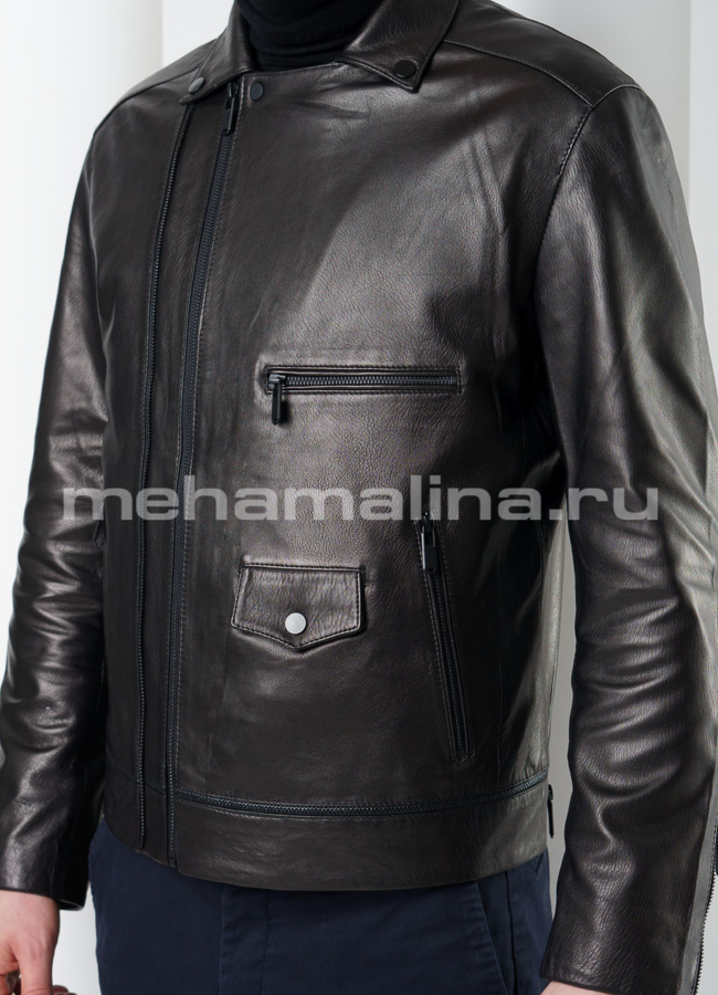 Куртка из натуральной кожи модель № KP-210 универмаг малина