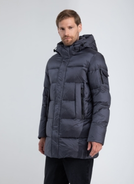 Пуховик мужской с капюшоном 