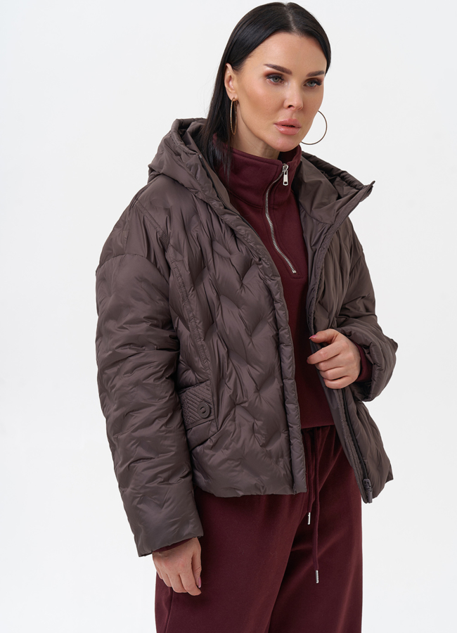 Женская куртка с капюшоном  модель № 29888 универмаг малина