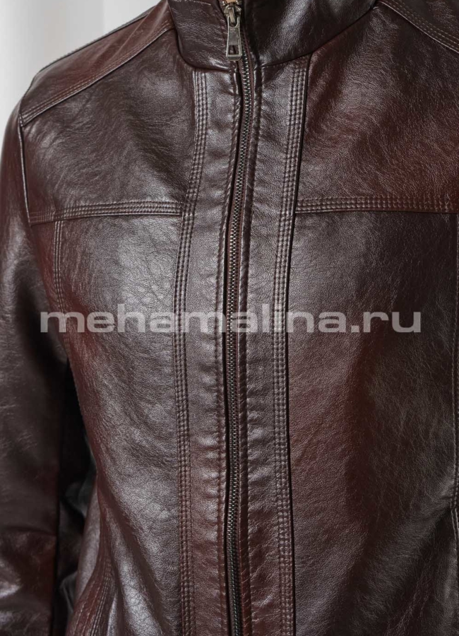 Куртка из эко кожи на молнии модель № 560 универмаг малина