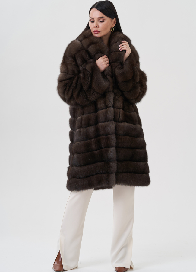 Шуба из соболя  модель № 24591 универмаг малина