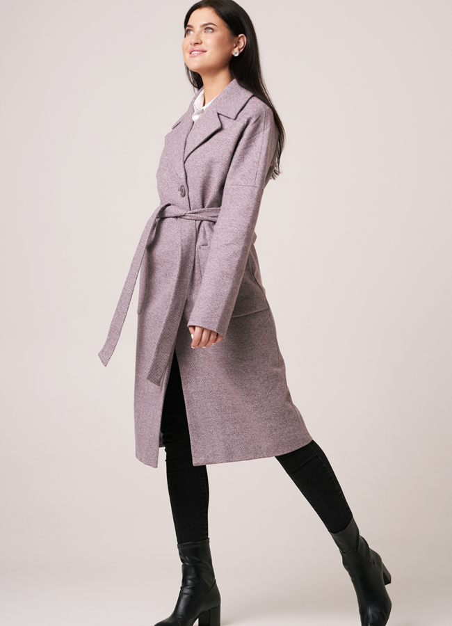 Пальто с поясом модель № 5585 в рассрочку