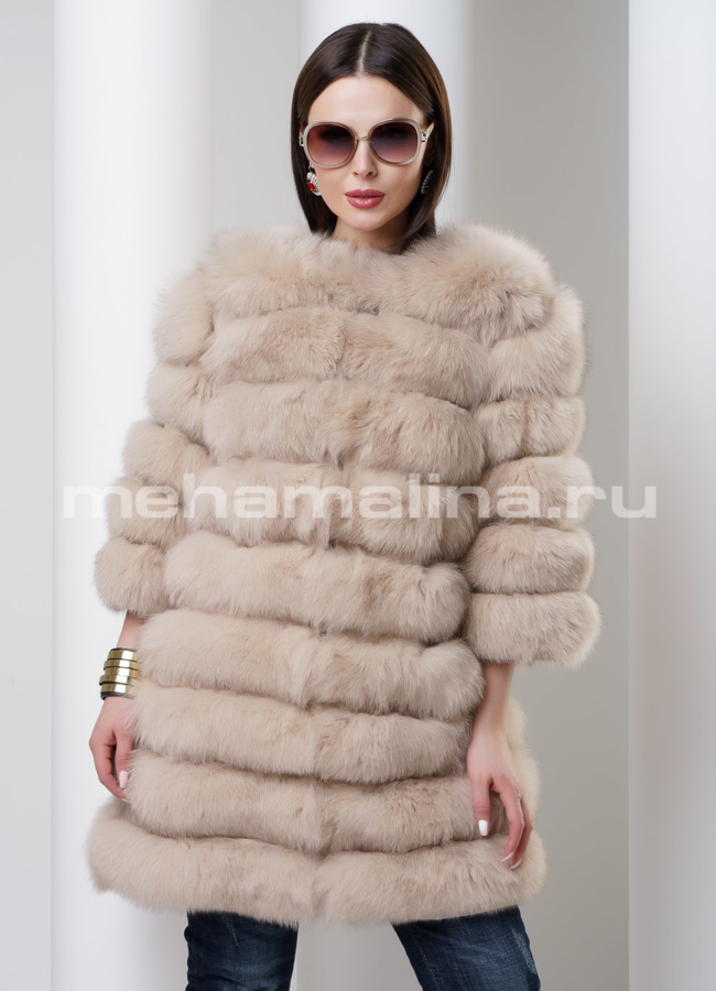 Жакет  модель № BP-128 меха малина