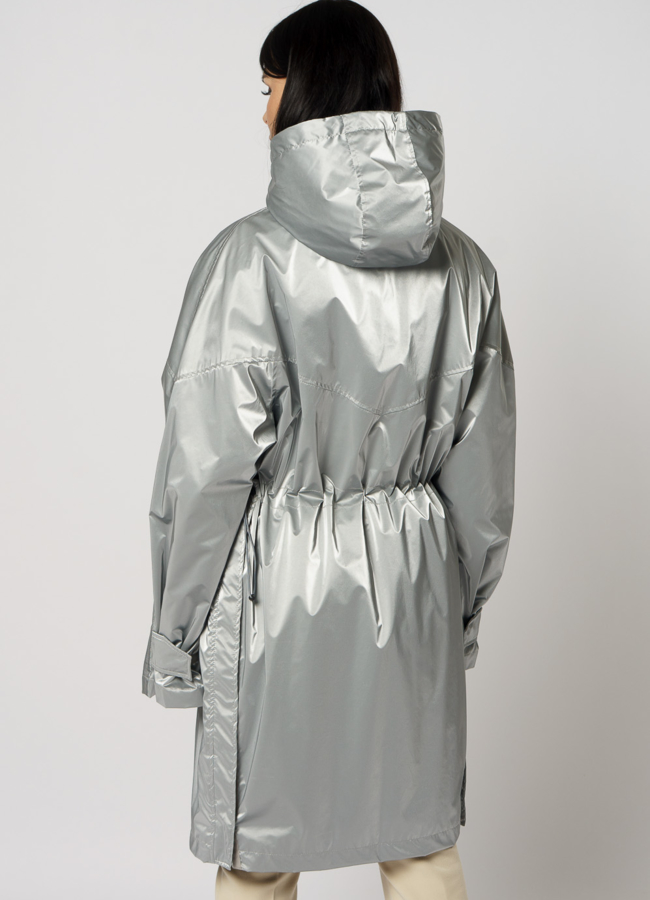 Плащ женский с капюшоном модель № 11446 в кредит