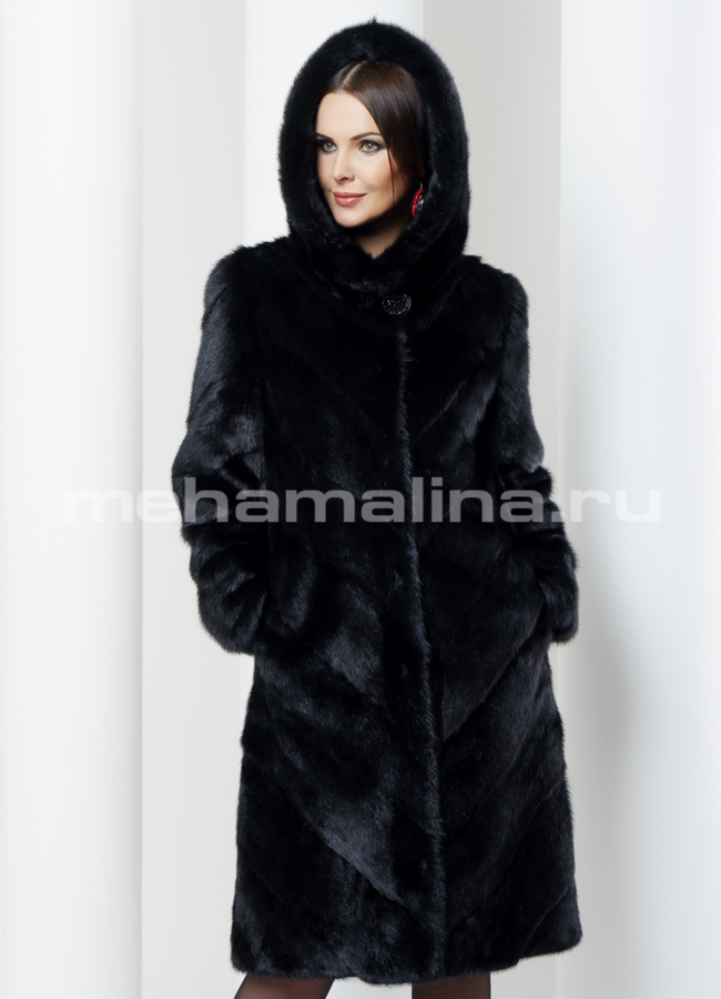 Шуба из норки модель № S-483 универмаг малина