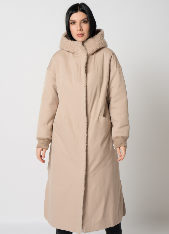 Двухстороннее пальто из шерсти модель № 88986 универмаг малина