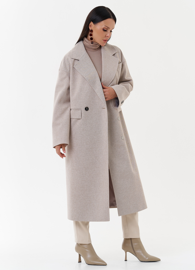 Женское пальто с английским воротником модель № 27675 универмаг малина