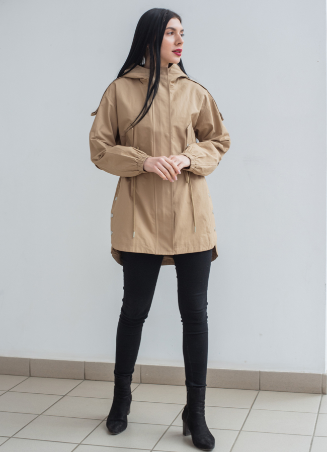 Ветровка женская с капюшоном модель № 22765 в кредит