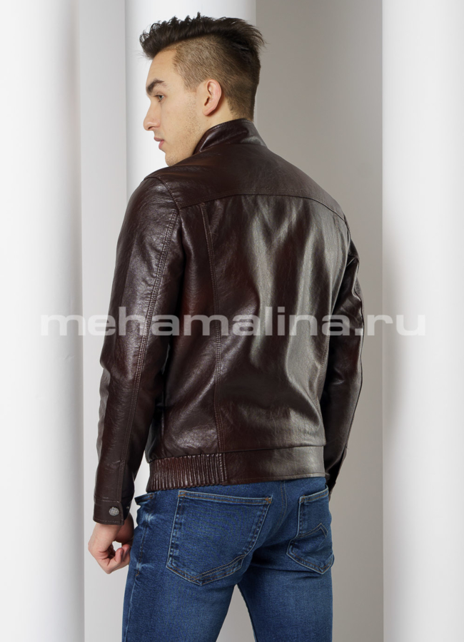 Куртка из эко кожи на молнии модель № 560 в рассрочку