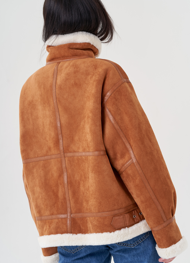 фото Дубленка женская  из эко замши  модель № 23953