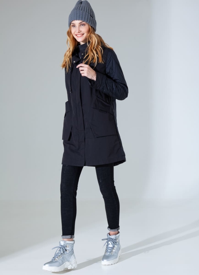 Парка женская с капюшоном модель № 847 меха малина Парка женская с капюшоном модель № 847 меха малина