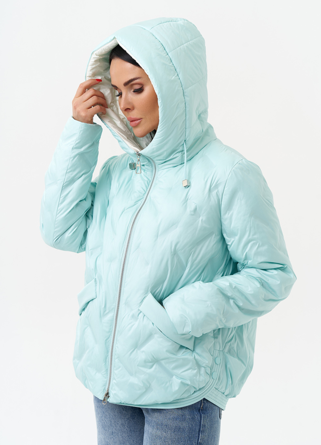 фото Женская утепленная куртка с капюшоном модель № 29946