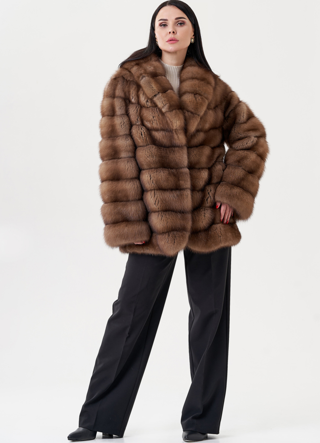 Шуба из куницы  модель № 24433 универмаг малина