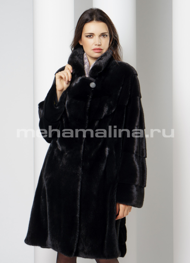 Шуба из норки модель № S-646 универмаг малина