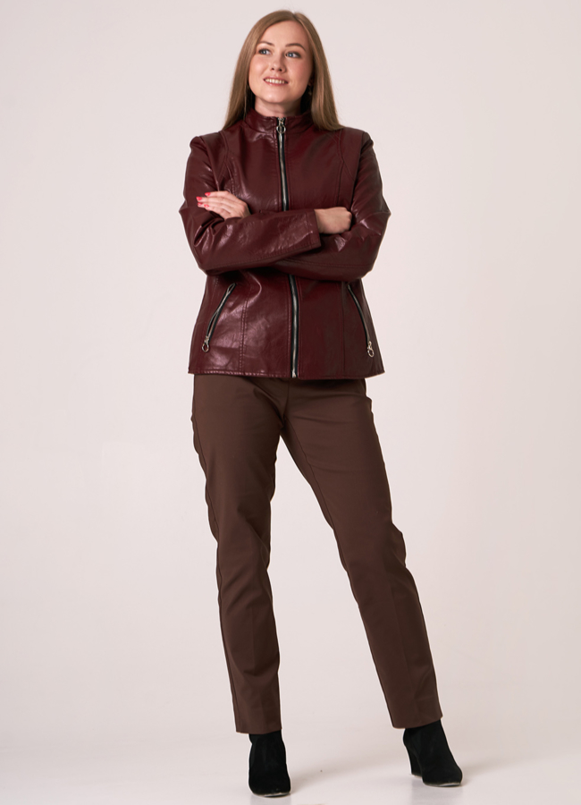 Женская куртка в бордовом цвете модель № 212-1 в рассрочку