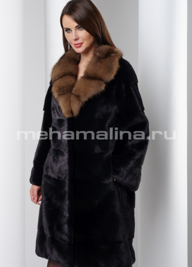 Шуба норка  модель № S-539 универмаг малина