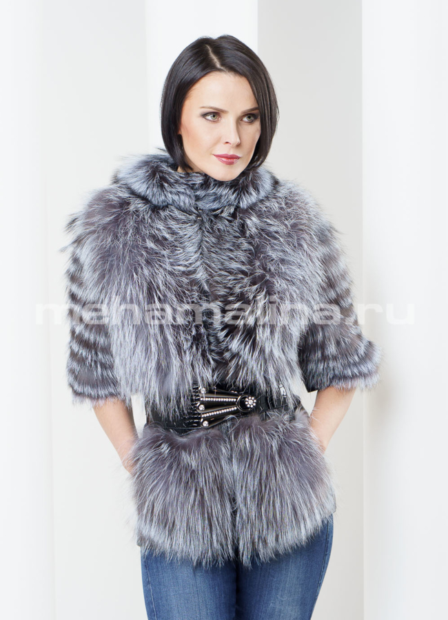 Меховой жакет из чернобурки модель № M-61 в кредит