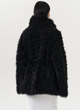 Двухсторонняя дубленка черного цвета