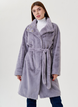 Женское пальто из искусственного меха 