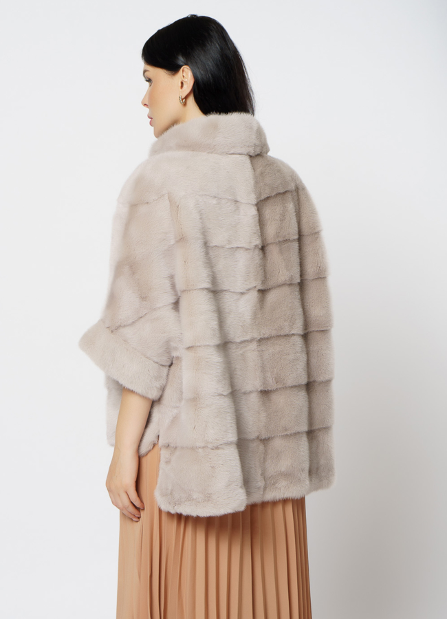 Пончо из норки на молнии модель № 1215 в кредит