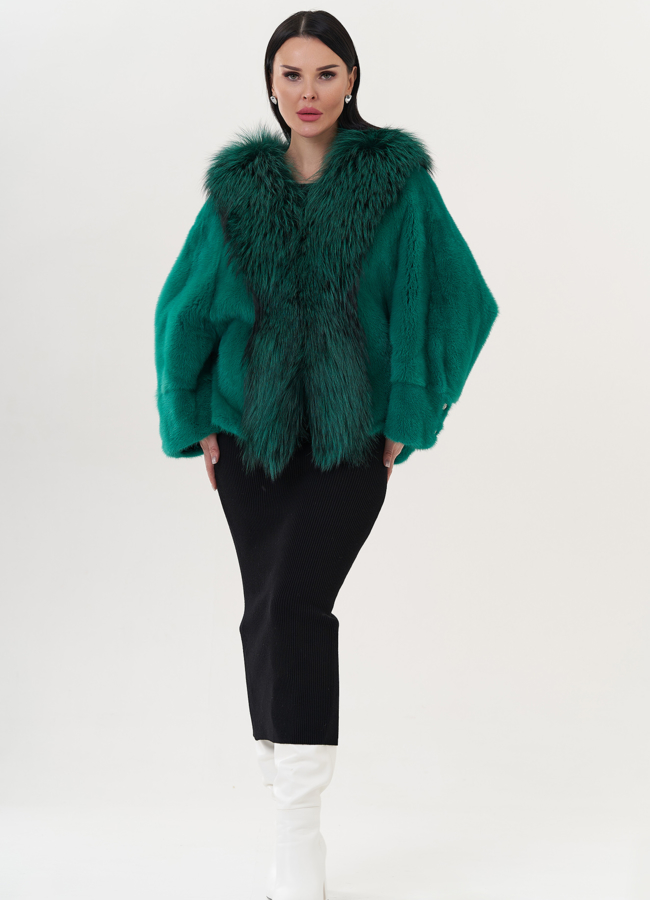 фото Женская шуба из меха норки модель № 26006