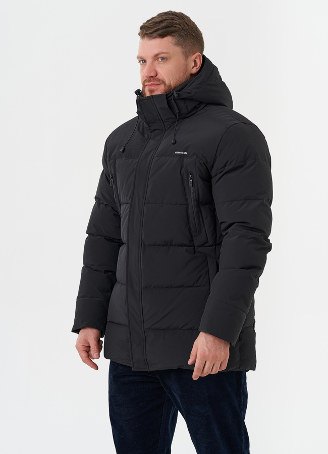 Пуховик на био пухе с капюшоном модель № 28265 в рассрочку