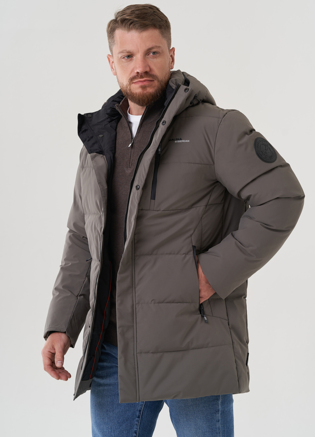 Пуховик мужской с капюшоном  модель № 82400, 82424 универмаг малина