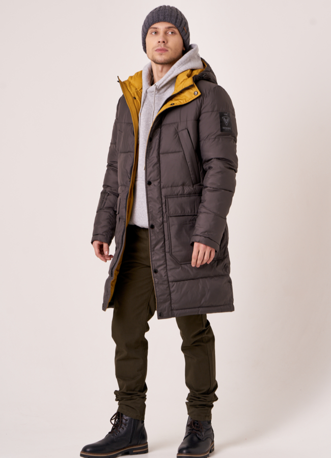 Шапка мужская темно-серого цвета модель № MMH10913/2 в рассрочку