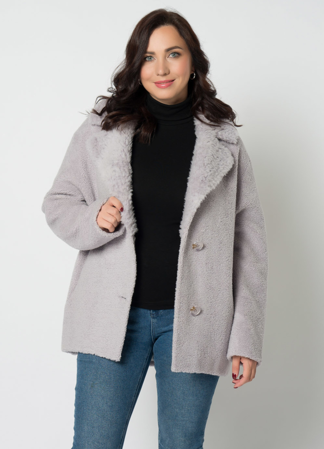 Женская куртка с английским воротником из шерсти модель № 21555 универмаг малина