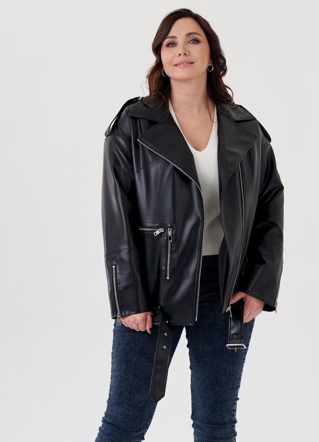 Куртка-косуха из эко кожи на утеплителе с натуральным мутоном модель № 24213 универмаг малина Куртка-косуха из эко кожи на утеплителе с натуральным мутоном модель № 24213 универмаг малина