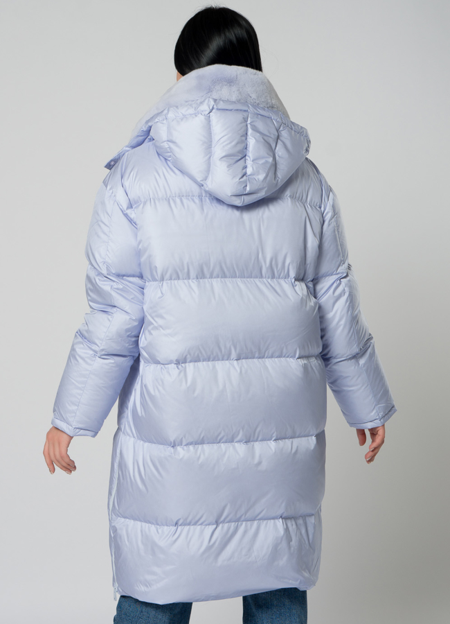 Пуховик женский с капюшоном  модель № 22169 в рассрочку