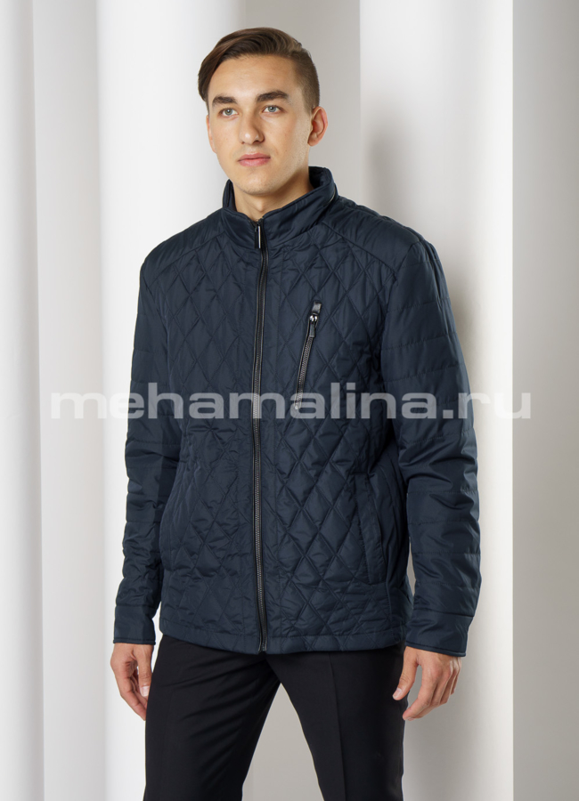Куртка стеганая воротник стойка модель № 1903 меха малина