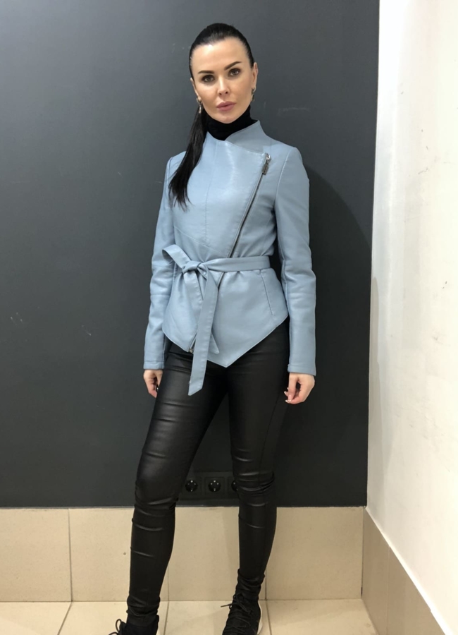 Куртка женская модель № К1381  меха малина