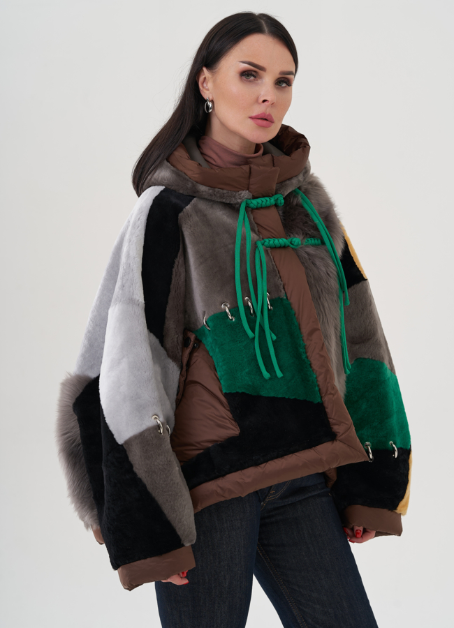 Женская куртка с капюшоном модель № 24944 в кредит