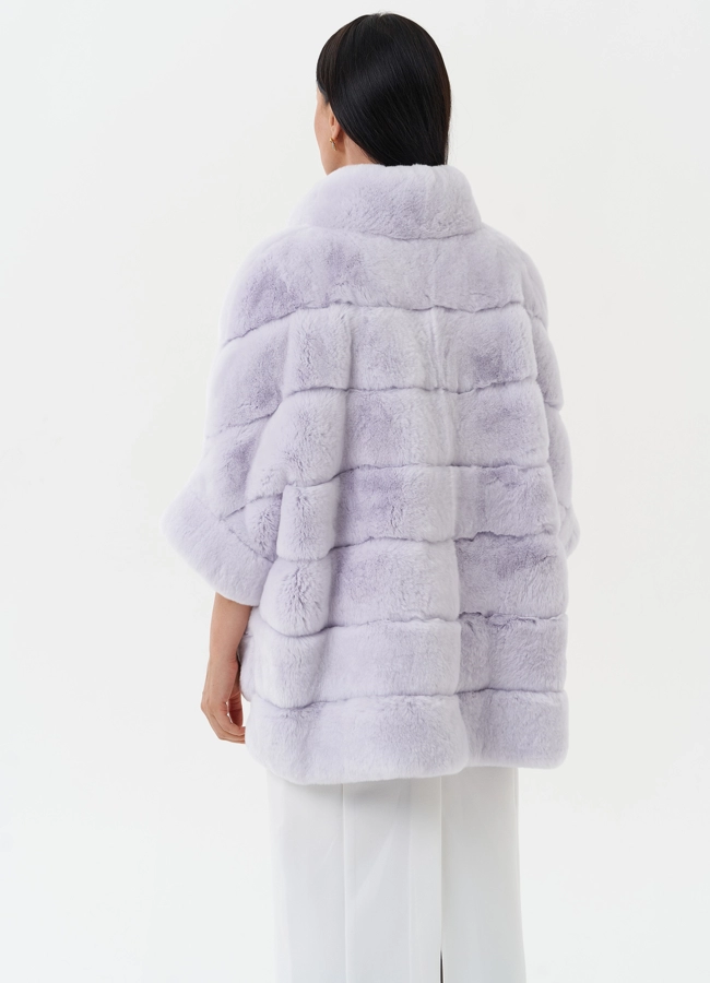 Короткая шуба из меха кролика модель № 81804 в кредит