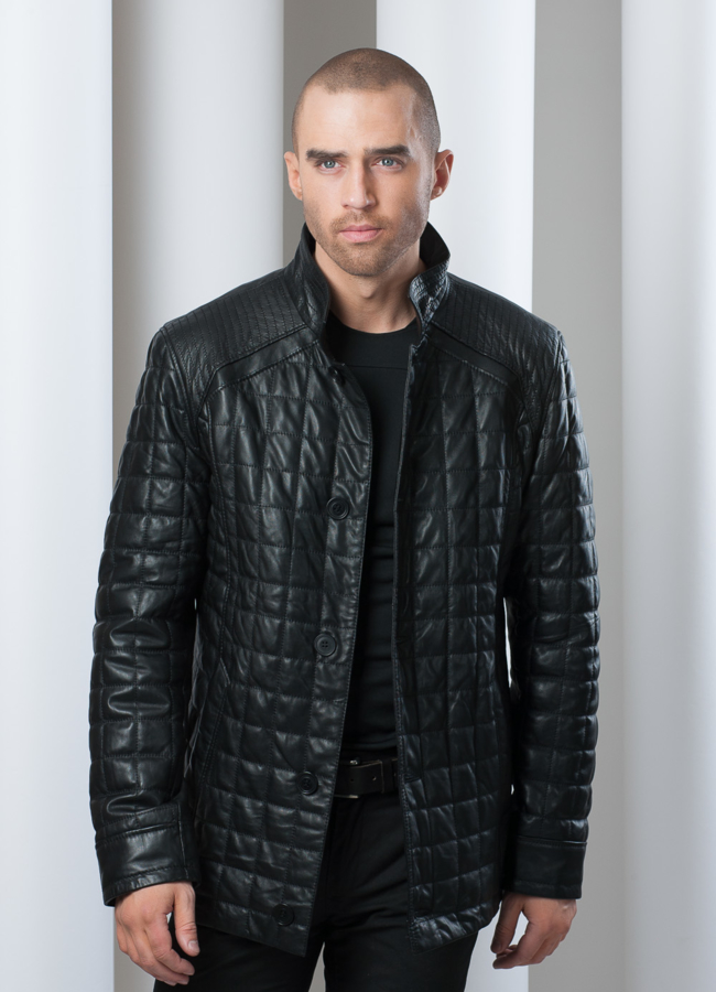 фото Куртка на молнии строченная модель № KP-23