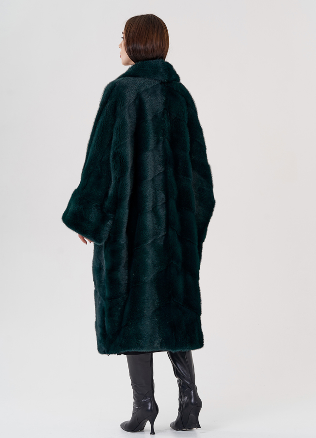 Шуба из норки с английским воротником  модель № 24222 в кредит