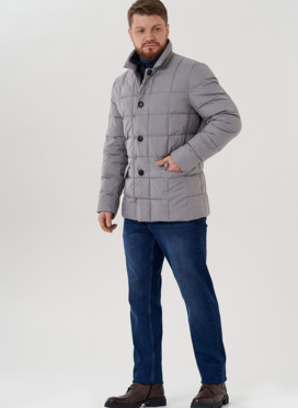 Мужская куртка серого цвета 